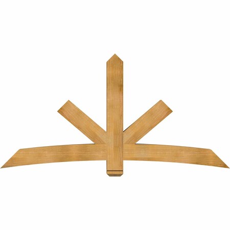 Ekena Millwork Alberta Rough Sawn Timber Gable Bracket, Western Red Cedar, 84"W x 42"H x 6"D x 6"F, 12/12 Pitch GBW084X42X0606ALB00RWR